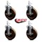 Service Caster 6'' High Temp Phenolic Swivel 7/16'' Grip Ring Stem Caster Set with Brake, 4PK SCC-GR20S615-PHRHT-TLB-716138-4 - alternate 2